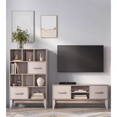 Гостиная Скандика - Комплект 4 - Дуб Смоки/Кашемир (BTS)