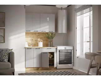 Кухонный гарнитур Валерия 1.2м - Серый Софт (Сурская мебель)