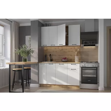 Кухонный гарнитур Валерия 1.4м - Белый Софт (Сурская мебель)