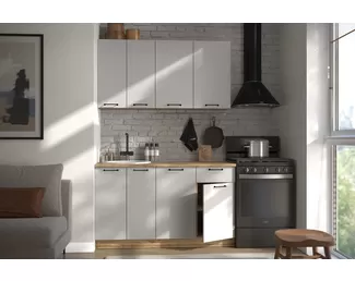 Кухонный гарнитур Валерия 1.4м - Серый Софт (Сурская мебель)