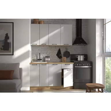 Кухонный гарнитур Валерия 1.4м - Серый Софт (Сурская мебель)