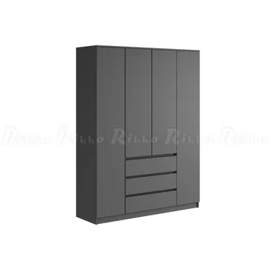 Шкаф 4 ств Аванта - Графит (Рикко)