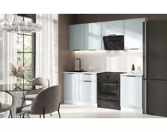 Кухонный гарнитур Николь 2.1м - Браш Деним Блю (МИФ)