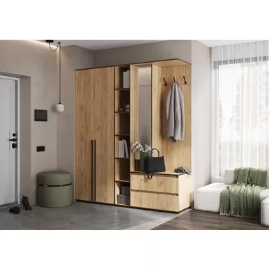 Модульная прихожая Норд (Комплект 1) - Дуб Крафт (МИФ)