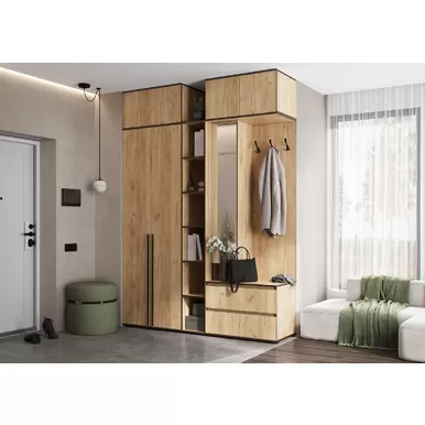 Модульная прихожая Норд (Комплект 2) - Дуб Крафт (МИФ)