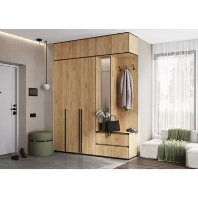 Модульная прихожая Норд (Комплект 3) - Дуб Крафт (МИФ)