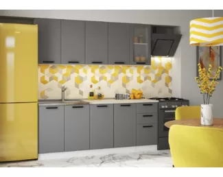 Кухонный гарнитур Классика (Мыло) 1.8м - Матовая Лайт Грей Софт (МК Стиль)