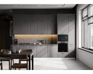 Кухня Призма 3.6м - Асфальт Супермат (Стендмебель)