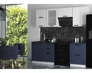 Кухонный гарнитур Роузвуд 1.6м - Роузвуд белый/Роузвуд Норд (Рикко)