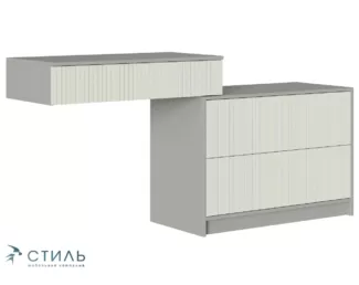 Комод-консоль Селена КМ-001 - Шиншилла серая / Кварц Грей Софт (МК Стиль)