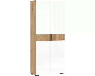 Шкаф 2-х ств. (800) Роджина - Дуб Крафт / Белый глянец (МИФ)