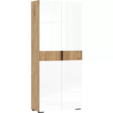 Шкаф 2-х ств. (800) Роджина - Дуб Крафт / Белый глянец (МИФ)