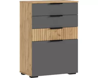 Комод Роджина - Дуб Крафт / Графит (МИФ)