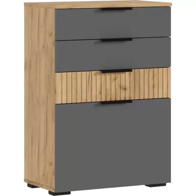 Комод Роджина - Дуб Крафт / Графит (МИФ)