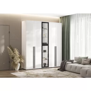 Модульные шкафы Норд (Композиция 1) - Белый / Белый глянец (МИФ)