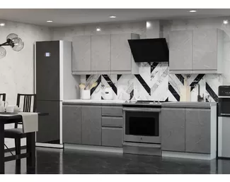 Кухня Скала 2.0м - Гранит Маус/Гранит Грей (ДСВ Мебель)