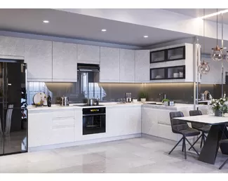 Кухня угловая Скала 4.2х1.8м - Гранит Маус (ДСВ Мебель)