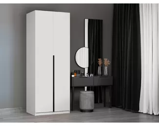 Шкаф Локер 2-х дверный складной (ЛДСП, 800) - Белый снег (E1)