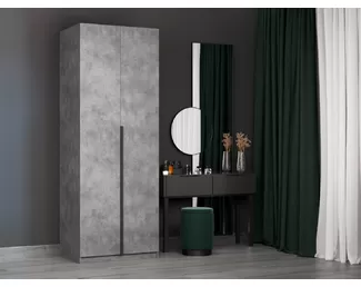 Шкаф Локер 2-х дверный складной (ЛДСП, 800) - Бетон (E1)