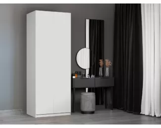 Шкаф Локер 2-х дверный складной Push-to-move левый (ЛДСП, 800) - Белый снег (E1)