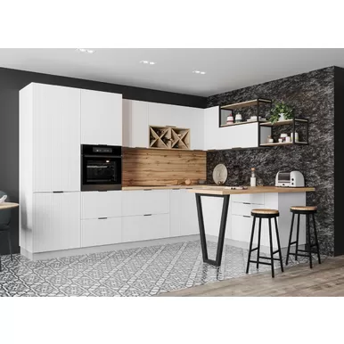 Кухня угловая Монца 3.2х2.4м - Белый Софт (ДСВ Мебель)