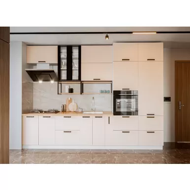 Кухня Ройс 3.4м - Ваниль Софт (ДСВ Мебель)