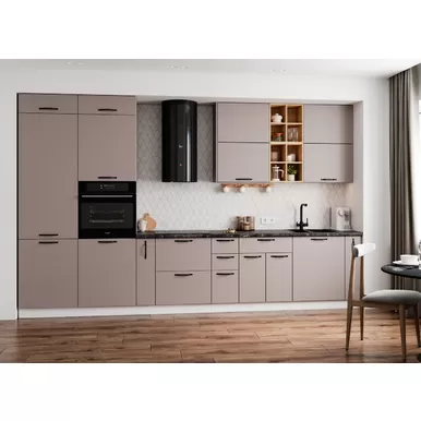 Кухня Ройс 3.7м - Грей Софт (ДСВ Мебель)