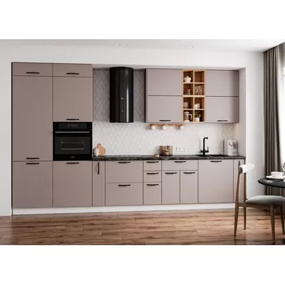 Кухня Ройс 3.7м - Грей Софт (ДСВ Мебель)