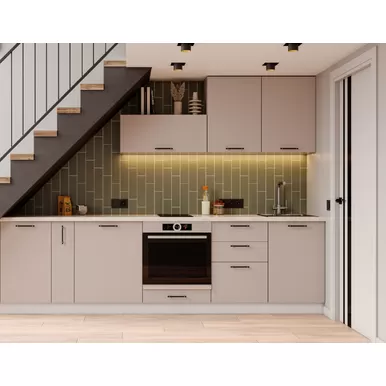 Кухня Ройс 2.8м - Бежевый Скин (ДСВ Мебель)