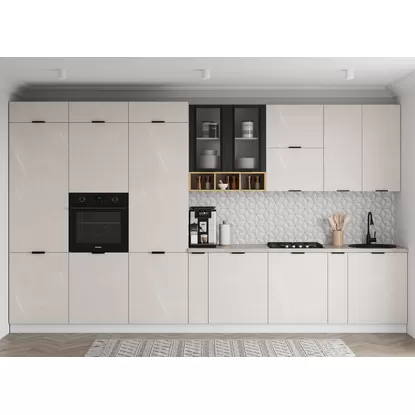 Кухня Ройс 4.0м - Кварц бежевый (ДСВ Мебель)