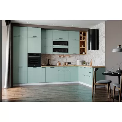 Кухня угловая Ройс 3.6х1.9м - Зеленый Софт (ДСВ Мебель)