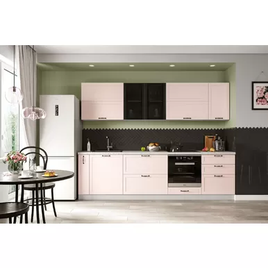 Кухня Квадро 2.8м - Роза (ДСВ Мебель)