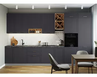 Кухня Квадро 3.8м - Железо (ДСВ Мебель)