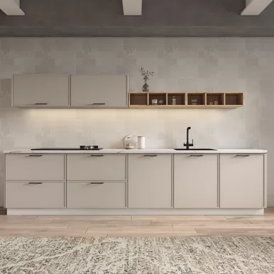 Кухня Марта 3.4м - Бежевый Скин (ДСВ Мебель)