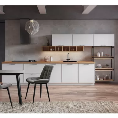 Кухня Марта 4.2м - Белый Скин (ДСВ Мебель)