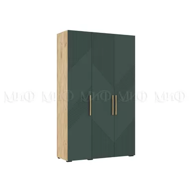 Шкаф 3-х ств. Ирис - Дуб Крафт золотой / Браш Мени Грин (МИФ)