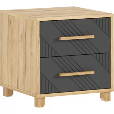 Тумбы прикроватные Ирис - Дуб Крафт золотой / Браш Графит (МИФ)