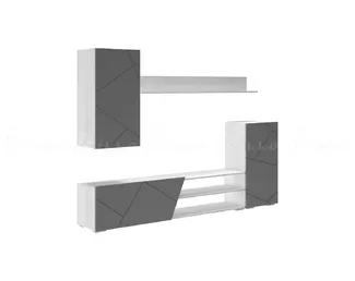 Гостиная Лия 6 - Бетон Пайн светлый / Лайт Грей Софт (Рикко)