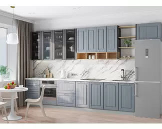 Кухня Империя 3.8м - Серый Эмалит (ДСВ Мебель)