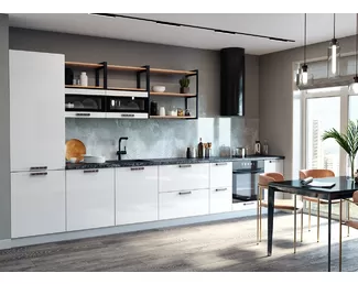 Кухня Олива 3.6м - Снег (ДСВ Мебель)