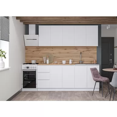 Кухонный гарнитур Мори 2.0м ЛДСП - Белый (ДСВ Мебель)