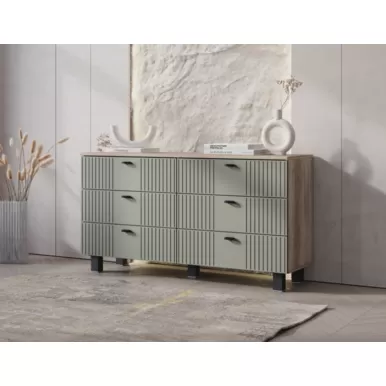 Комод Олива КМ-04 - Дуб Каньон/Эвкалипт Софт MF12 (BTS)