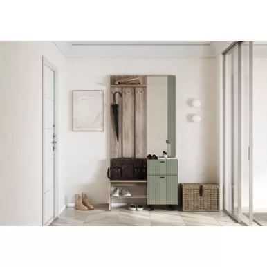 Прихожая Олива ПР-04 - Дуб Каньон/Эвкалипт Софт MF12 (BTS)