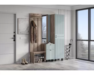 Прихожая Олива (Комплект 1) - Дуб Каньон/Эвкалипт Софт MF12 (BTS)