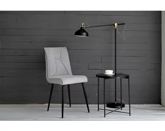 Стул Сенатор (2 шт.) - Велюр Серый Софт/Черный (ДСВ Мебель)