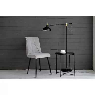 Стул Сенатор (2 шт.) - Велюр Серый Софт/Черный (ДСВ Мебель)