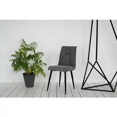 Стул Сенатор (2 шт.) - Велюр Графит/Черный (ДСВ Мебель)