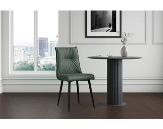 Стул Сенатор (2 шт.) - Кожа Олива/Черный (ДСВ Мебель)