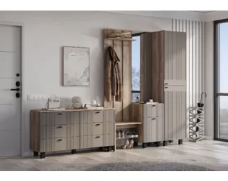 Прихожая Олива (Комплект 2) - Дуб Каньон/Муссон Софт MF14 (BTS)