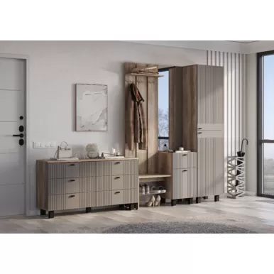 Прихожая Олива (Комплект 2) - Дуб Каньон/Муссон Софт MF14 (BTS)